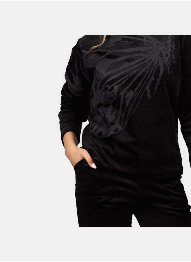 SHECHICK Shechick Butterfly Dreams Black Pajama Set  - Image 3
