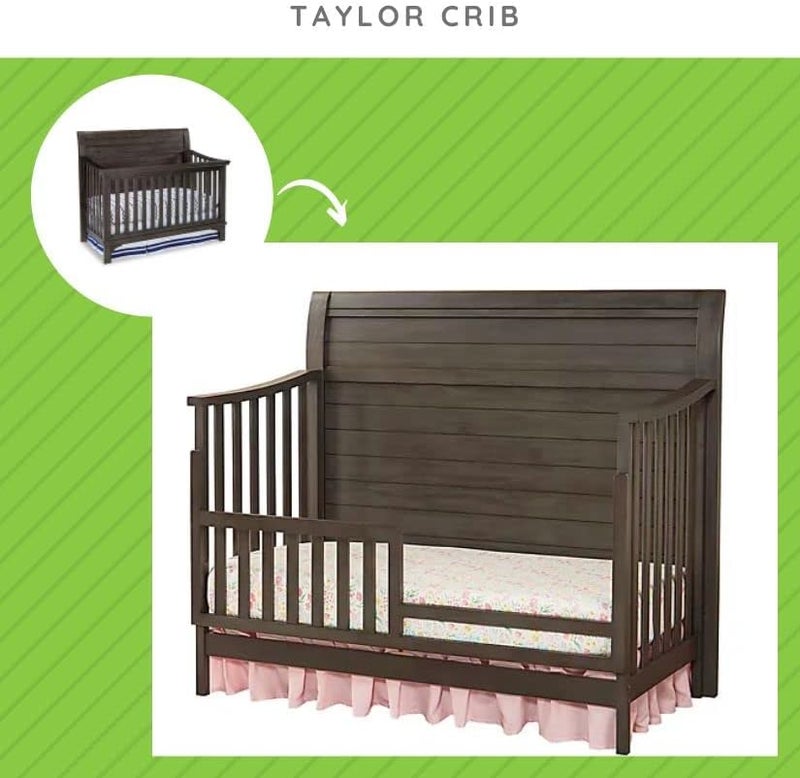 CC KITS Toddler Bed Safety Guard Rail for Westwood Design Convertible Cribs  Solid Wood Rail for Convertible Crib to Toddler Bed Conversion  Safety Rails for Childrens Beds River Rock Taylor - Image 4