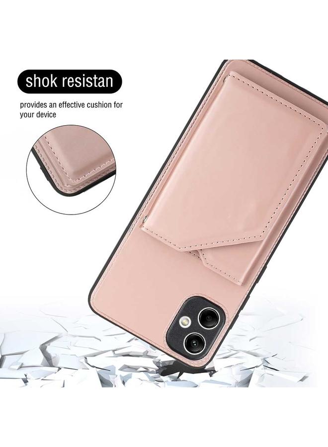 erorex Case For Samsung Galaxy A05 Skin Feel PU + TPU + PC Card Slots Phone Case - Image 4