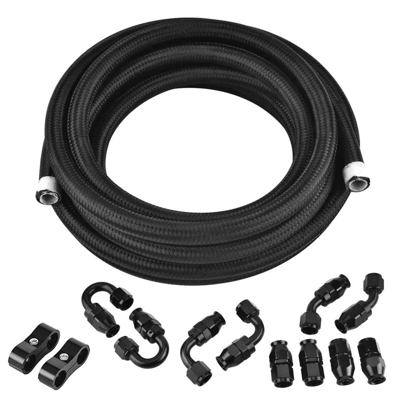 EVIL ENERGY 6AN PTFE Fuel Line KitAN6 E85 Nylon Braided Fuel Hose 16FT516Inch ID