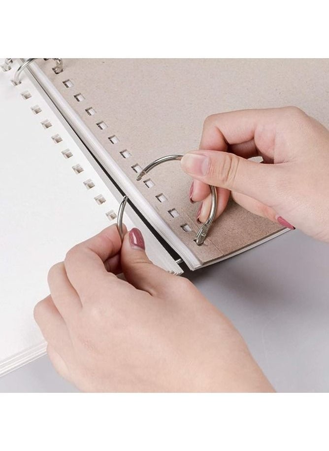Excefore - Binder Rings 0.8 Inch, 60 Pcs Book Rings, O Rings for Flashcards Loose, Metal Rings for Index Cards, Silver Loose Leaf Binder Rings for Paper, School, Home or Office - Image 1