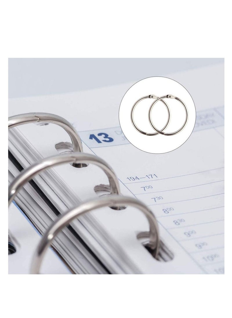 Excefore - Binder Rings 0.8 Inch, 60 Pcs Book Rings, O Rings for Flashcards Loose, Metal Rings for Index Cards, Silver Loose Leaf Binder Rings for Paper, School, Home or Office - Image 1