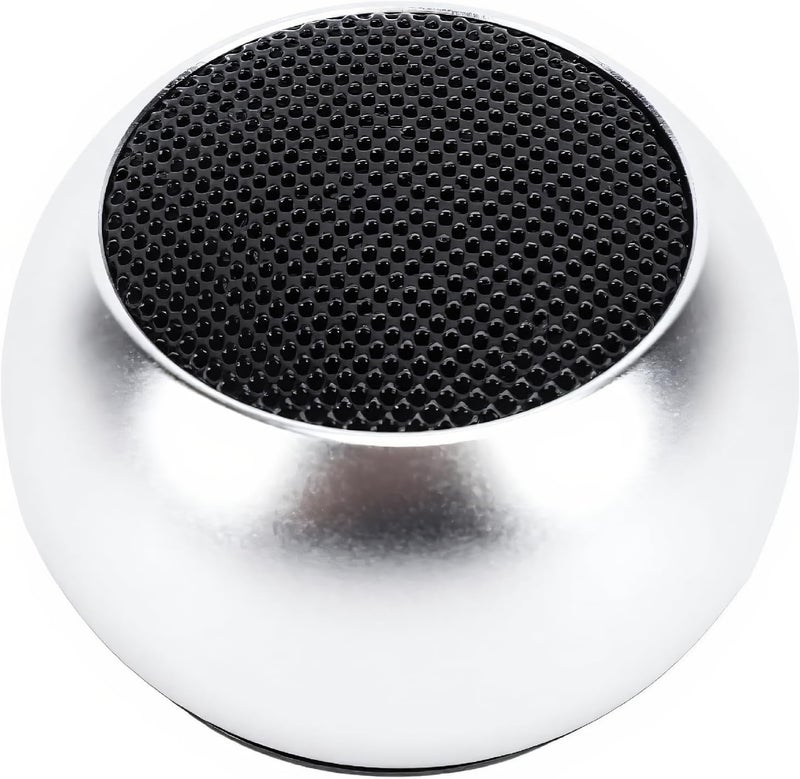 هيزوكي سماعة بلوتوث، سماعة محمولة صغيرة، صوت محيطي متسلسل، صوت ستيريو عالي الصوت، سماعة صغيرة مع حبل للاستخدام الخارجي (فضي) - Image 1