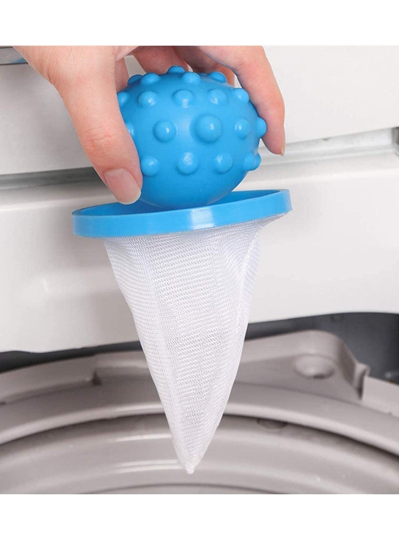 Zikra Reusable Washing Machine Floating Lint Mesh Bag, Floating Pet Hair Lint Mesh Remover, Washing Machine Lint Traps, Hair Filter Net Pouch Washer Hair Catcher for Household Tool 6Pcs - Image 1