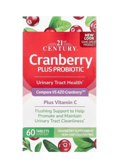 21st CENTURY Cranberry with Probiotics 60 Tablets  - Image 1