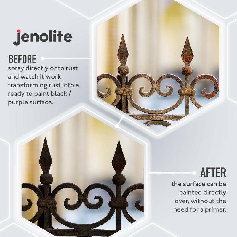 JENOLITE محول الصدأ جينوليت للمعادن 5 ل (1.32 جالون) . كل شيء في واحد سريع المفعول قائم على الماء لإصلاح الصدأ ومثبط وطبقة أساسية. يحول الصدأ إلى سطح جاهز للدهان. صنع في بريطانيا. - Image 5