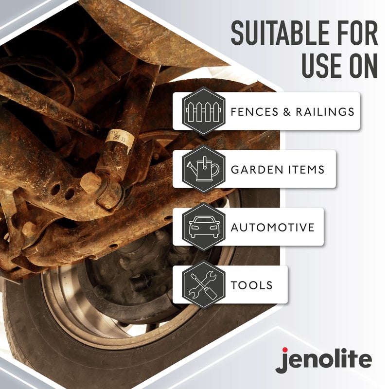 JENOLITE محول الصدأ جينوليت للمعادن 5 ل (1.32 جالون) . كل شيء في واحد سريع المفعول قائم على الماء لإصلاح الصدأ ومثبط وطبقة أساسية. يحول الصدأ إلى سطح جاهز للدهان. صنع في بريطانيا. - Image 4