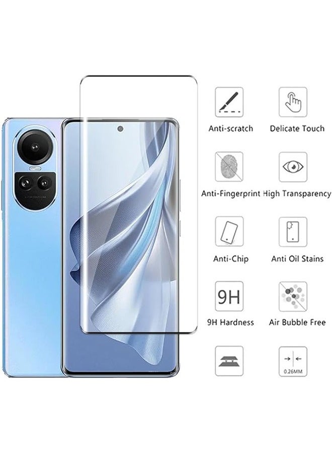 ماركة غير محددة oppo رينو 10 برو 5G حامي الشاشة ، تنطبق على oppo رينو 10 برو 5G 9H خفف من الزجاج حامي الشاشة ، متقدمة 3D سطح منحن حافة حماية الفيلم ، وحماية قذيفة ودية ، ومكافحة الصفر فيلم ( حافة لاصقة )  - Image 3