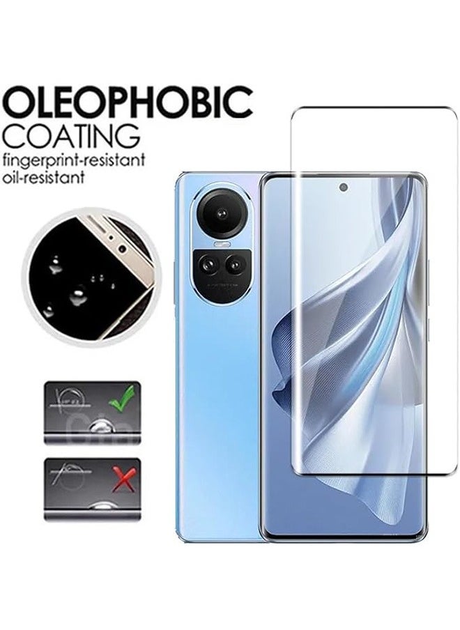 ماركة غير محددة oppo رينو 10 برو 5G حامي الشاشة ، تنطبق على oppo رينو 10 برو 5G 9H خفف من الزجاج حامي الشاشة ، متقدمة 3D سطح منحن حافة حماية الفيلم ، وحماية قذيفة ودية ، ومكافحة الصفر فيلم ( حافة لاصقة )  - Image 5