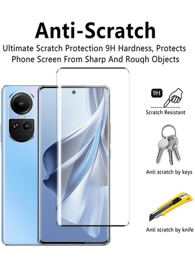 ماركة غير محددة oppo رينو 10 برو 5G حامي الشاشة ، تنطبق على oppo رينو 10 برو 5G 9H خفف من الزجاج حامي الشاشة ، متقدمة 3D سطح منحن حافة حماية الفيلم ، وحماية قذيفة ودية ، ومكافحة الصفر فيلم ( حافة لاصقة )  - Image 2