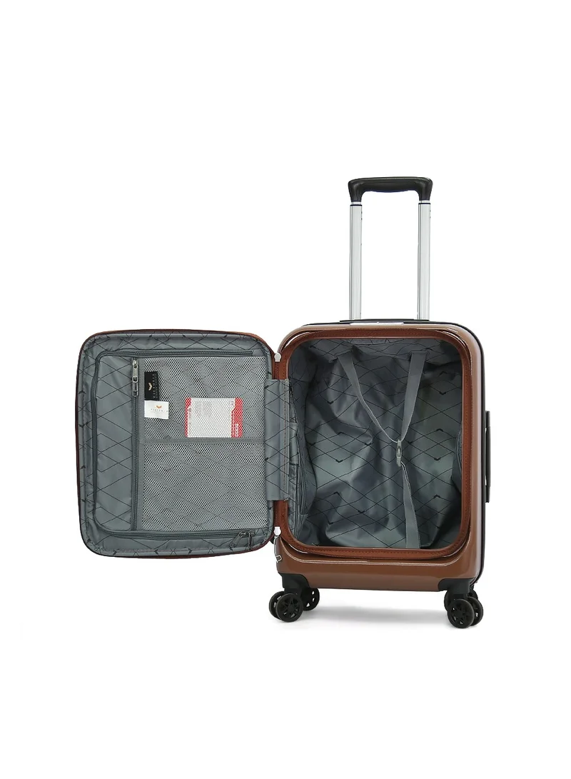 Victoria VICTORIA Hardside Carry-On Trolley Bag, Coffee, 20-inch
