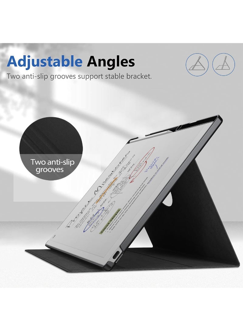 روك بو ورقة ممتازة برو اللون 11.8 بوصة الهاتف المحمول حالة - المدمج في حامل القلم متعددة زاوية عرض النوم التلقائي / استيقظ كتاب الغطاء ، تنطبق على ورقة ممتازة برو قرص 11.8 بوصة صدر في عام 2024 - Image 4