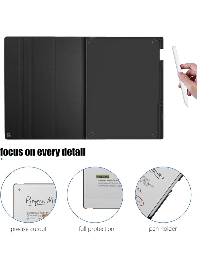 روك بو ورقة ممتازة برو اللون 11.8 بوصة الهاتف المحمول حالة - المدمج في حامل القلم متعددة زاوية عرض النوم التلقائي / استيقظ كتاب الغطاء ، تنطبق على ورقة ممتازة برو قرص 11.8 بوصة صدر في عام 2024 - Image 5