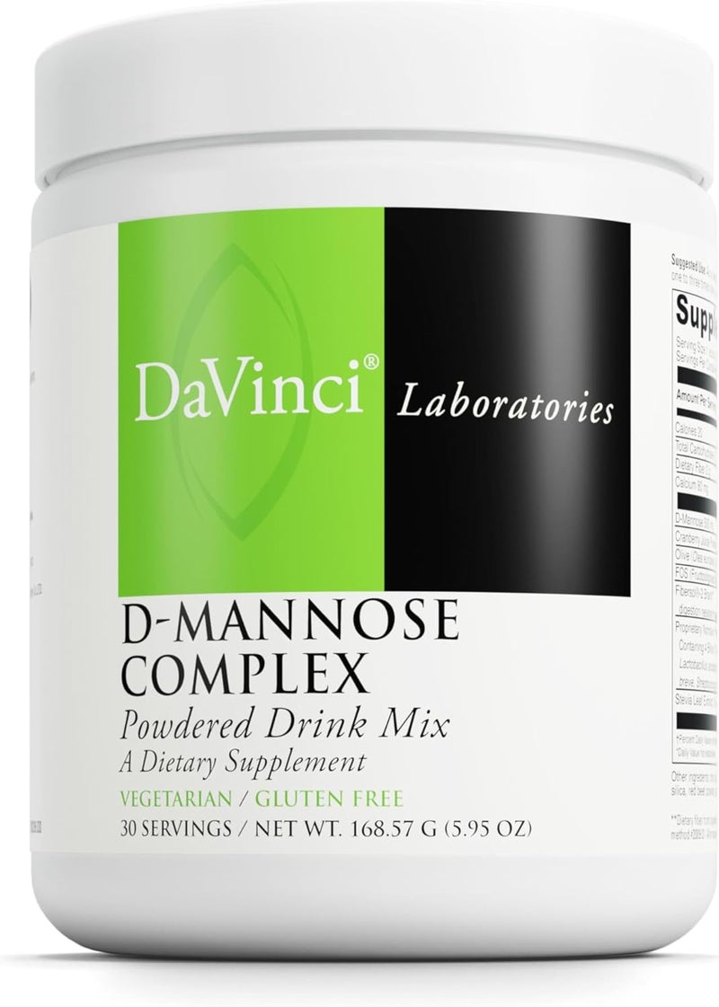 DAVINCI Labs DMannose Complex  Powder Drink Mix Supports Immune System  Urinary Tract Health  Bladder Health Aid with Calcium Cranberry Juice Powder  Prebiotic Fiber  30 Servings 16857 g - Image 1
