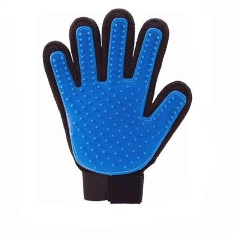 Premium Pet Deshedding Glove Brush for Left Hand - Heavy-Duty Professional True Touch Grooming Tool - Durable High-Density Silicone Bristle Canine & Feline Massage Mitt with Breathable Mesh (Sleek Modern Space-Saving Vanity Profile) - Manual Fur Sheet Peeling Convenience & Pet Care Grooming Station Facility Asset Management Template