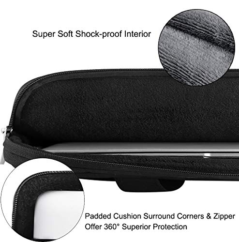 Voova Laptop Bag 13-14 Inch, 360° Protective Laptop Case Sleeve with Shoulder Strap Compatible with Macbook Air 13, MacBook Pro 13/14, Waterproof Computer Bag Slim Briefcase for Men Women, Black - Image 3