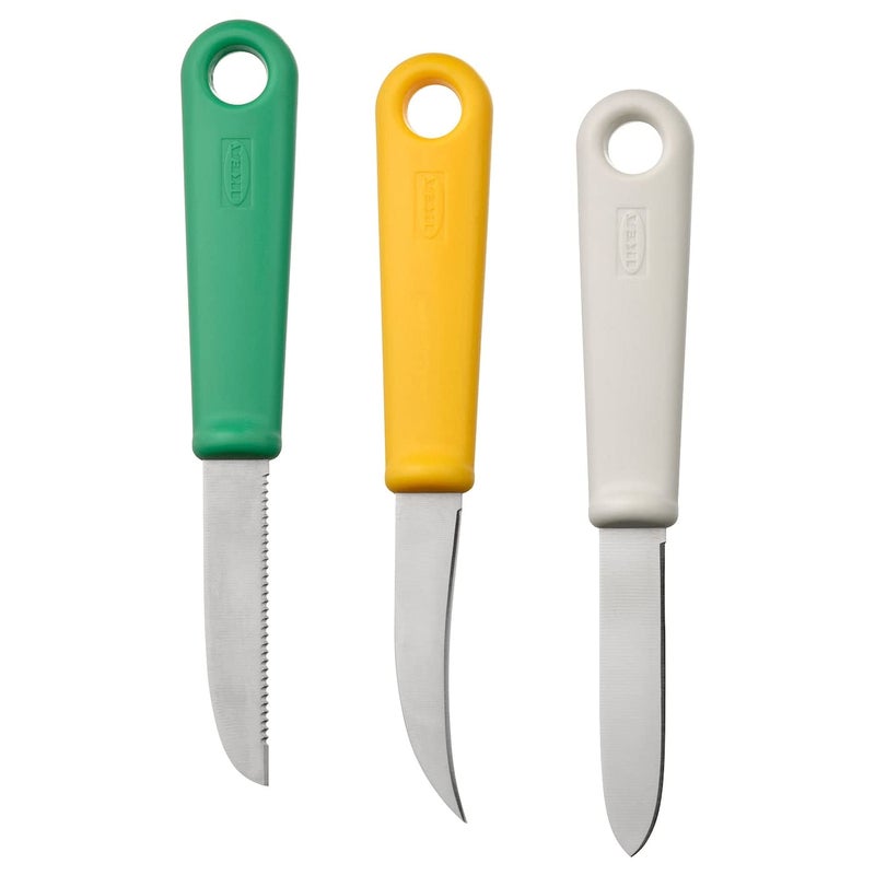 BS Case IKEAA UPPFYLLD Paring Knife Set of 3 Mixed Colours 18 cm - Image 1