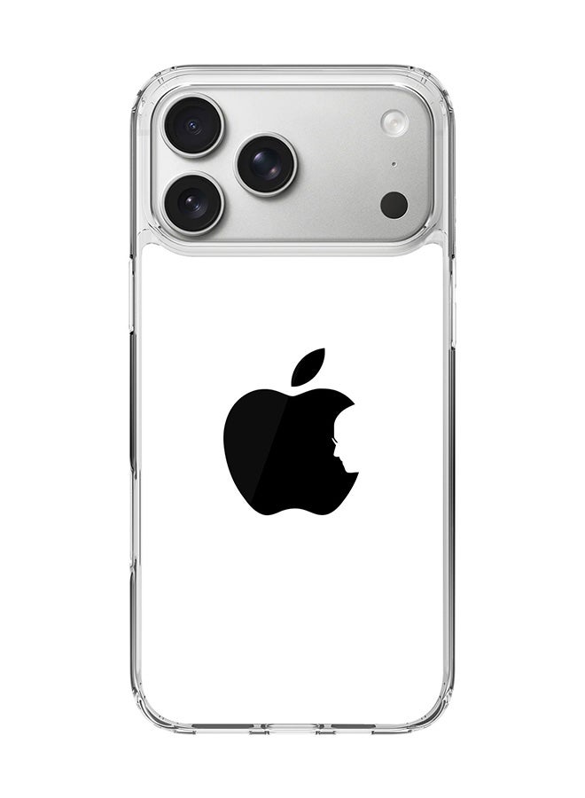 Stylizedd Classic Clear MagSafe Case for iPhone 17 Pro Max , Hybrid Soft Case Flexible Edges Anti Drop TPU PC Gel Thin Transparent Cover [ Designed for iPhone 17 Pro Max ] - Steve's Apple - White