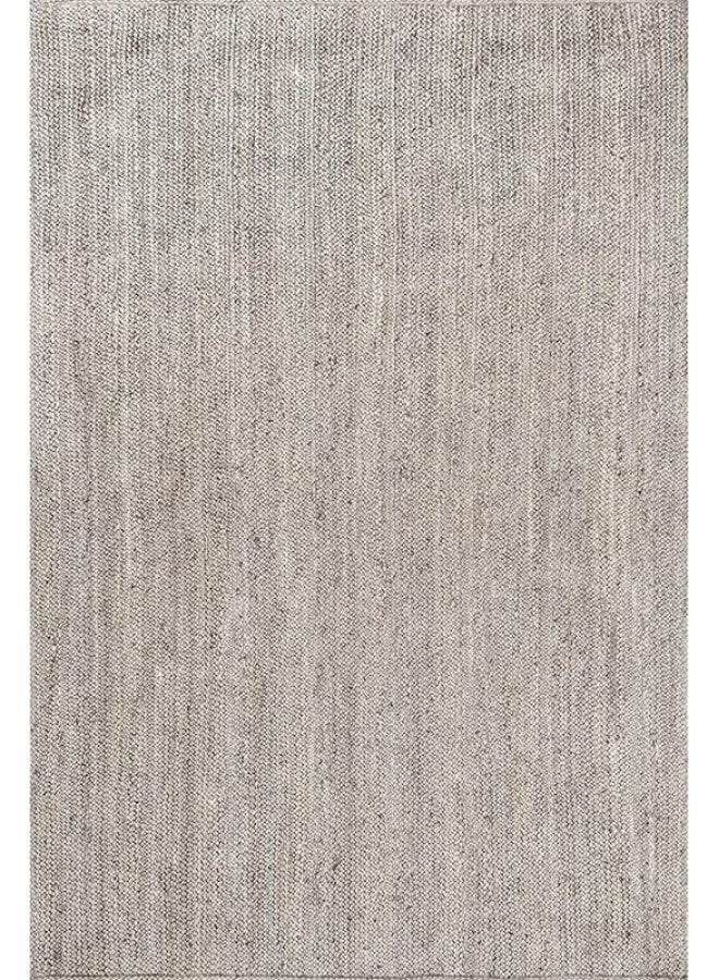 HANDPICKED FURNITURE Jute White Rectangular Carpet Ultra Soft Area Carpets For Bed Room Living Room And Dining Room Anti-Slip Floor Carpets Easy To Clean Made In India Grey - Image 5