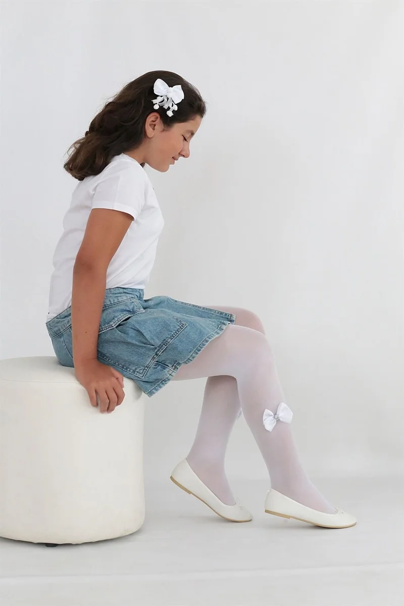 DayMod Magnolia Accessory & Buckle Set Children's Tights White