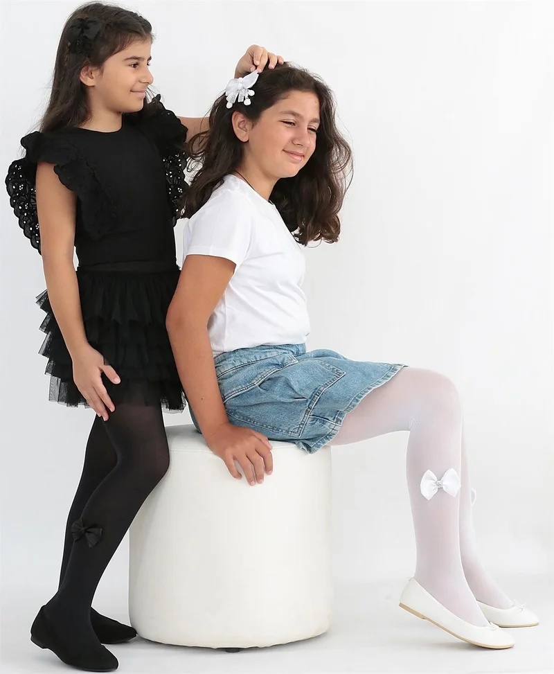 DayMod Magnolia Accessory & Buckle Set Children's Tights White
