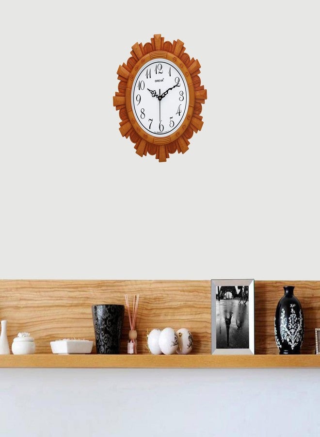 أوريفا ساعة حائط بلاستيكية عتيقة من أوريفا (بني، 32 × 4 × 32 سم) - تناظرية - Image 5