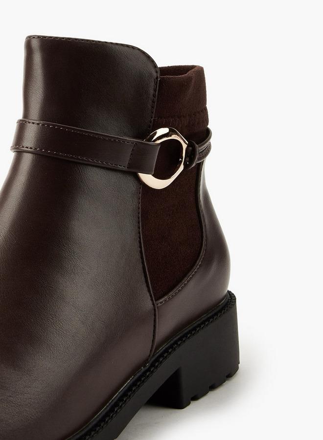 Flora Bella By Shoexpress Women Buckle Detail Ankle Boots - Image 4