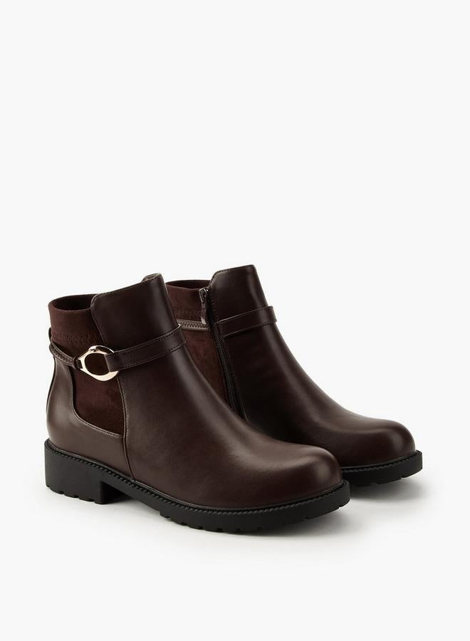 Flora Bella By Shoexpress Women Buckle Detail Ankle Boots - Image 3