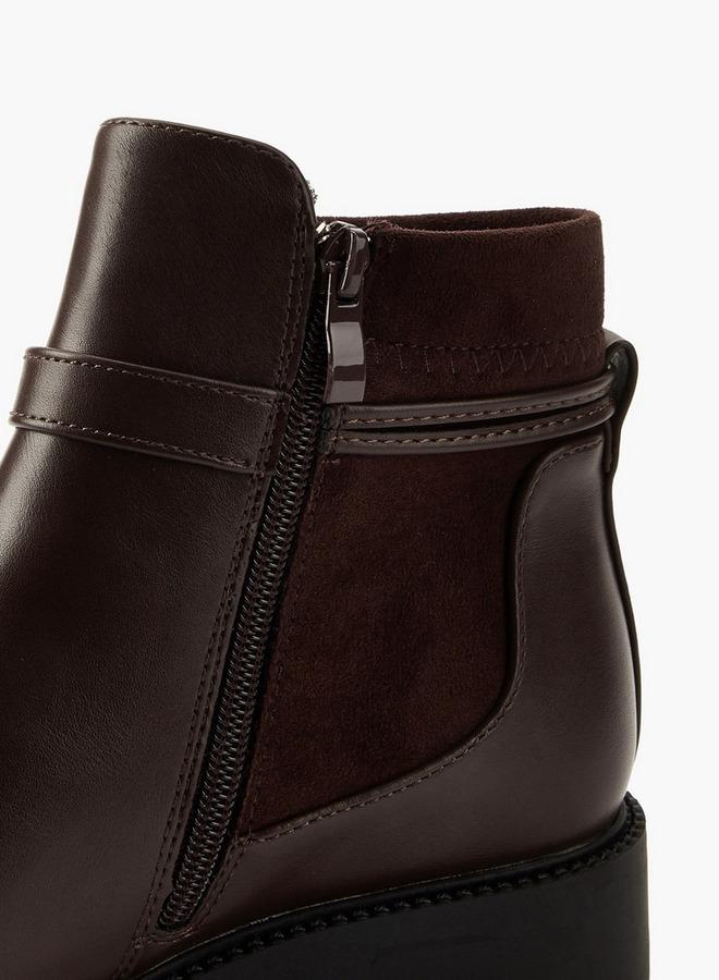 Flora Bella By Shoexpress Women Buckle Detail Ankle Boots - Image 5