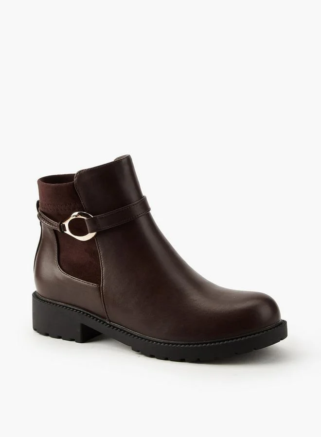 Flora Bella By Shoexpress Women Buckle Detail Ankle Boots