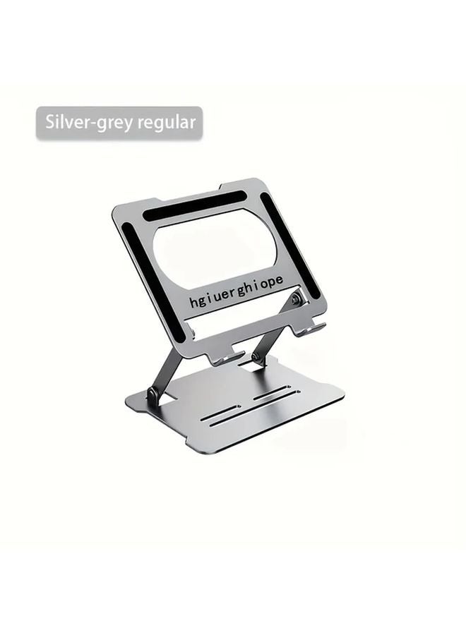 Regular Black Alloy Laptop Tablet Stand Foldable Adjustable Height Angle Rotating Display - Image 4