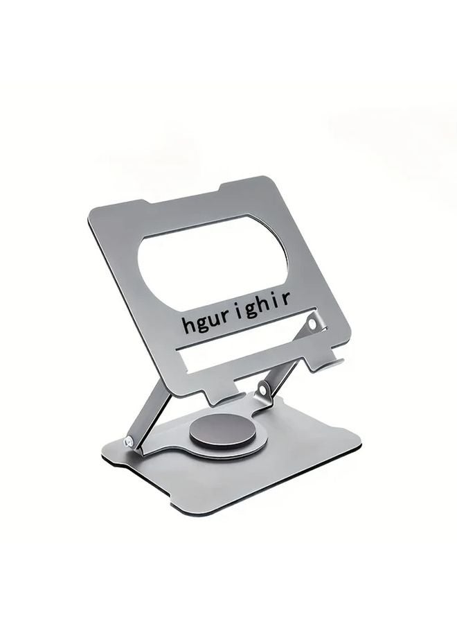 Regular Black Alloy Laptop Tablet Stand Foldable Adjustable Height Angle Rotating Display - Image 5