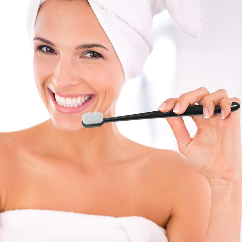 Soft Toothbrushes For Adults With 4 Extra Fine Bristle Heads Gentle On Gums Travel Friendly - Image 5