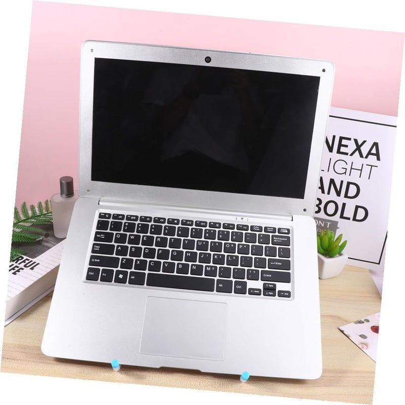 Portable Aluminum Laptop Stand Foldable Cooling Rack for Travel Home Office Blue - Image 4