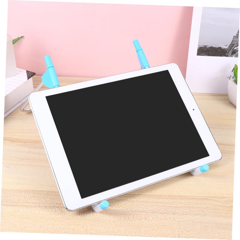 Portable Aluminum Laptop Stand Foldable Cooling Rack for Travel Home Office Blue - Image 5
