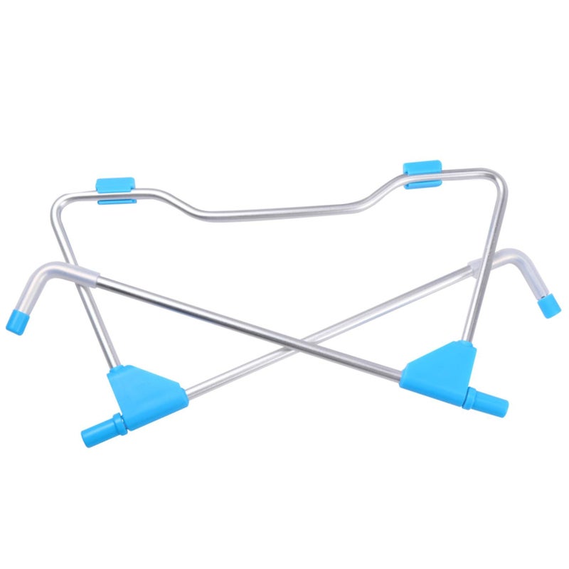 Portable Aluminum Laptop Stand Foldable Cooling Rack for Travel Home Office Blue - Image 2