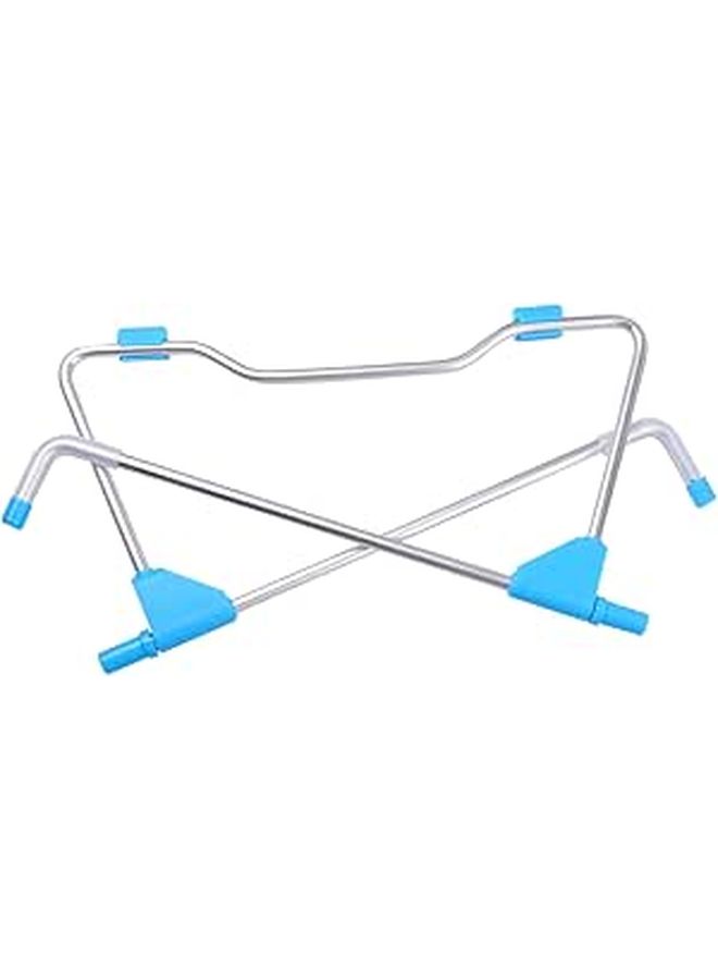 Portable Aluminum Laptop Stand Foldable Cooling Rack for Travel Home Office Blue - Image 1