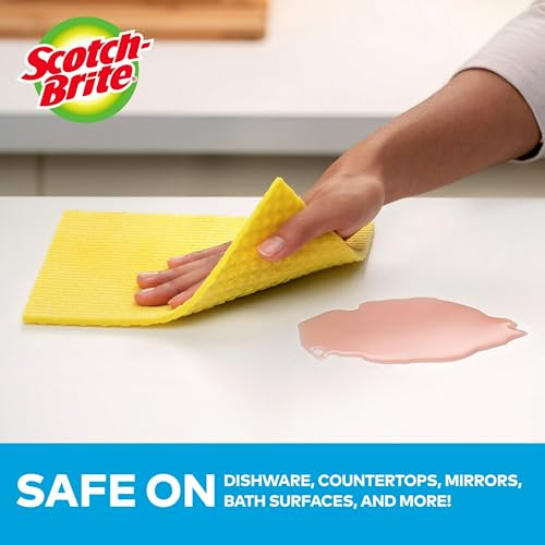 Scotch Brite Scotch-Brite Sponge Cloth – 6-Pack (3 Packs of 2 Each), Reusable and Washable, Highly Absorbent, Multi-Purpose Cleaning Cloths - Image 3