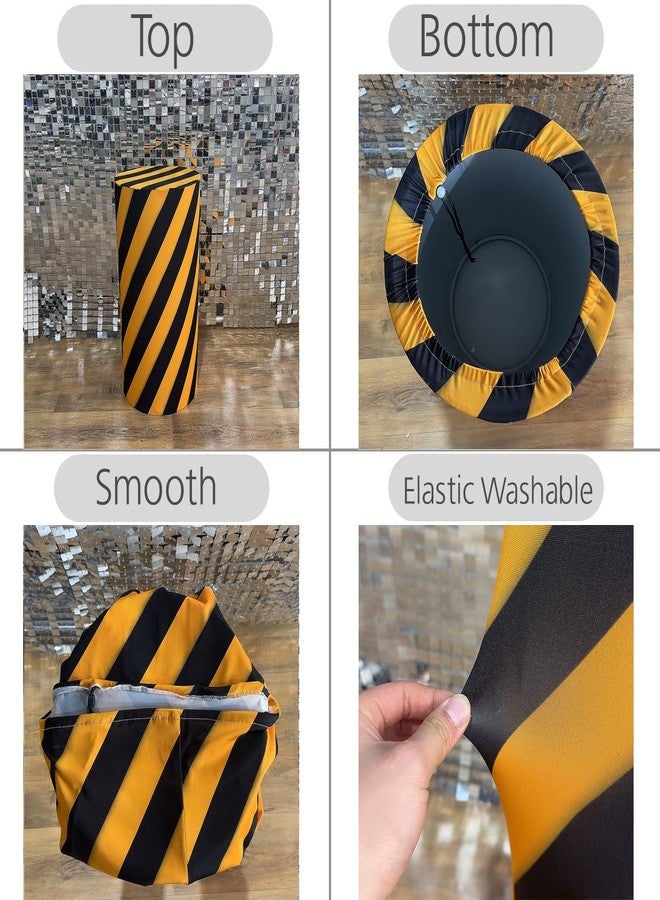 FiVan Construction Theme Pedestal Cover Plinth Decor Cloth Baby Birthday Party Prop Elastic Stretch Spandex for Metal Stands (D36cm(14.2") H75cm(29.5"),FUS-HP-2110) - Image 3