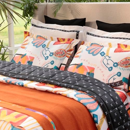 MYTRIDENT Shivan and Narresh Collection, Trident Bedsheet for Double Bed, 100% Cotton Bedsheet, 400 TC, Luxury, Premium bedsheet, King Size Bedsheet with 4 Pillow Covers - Surocco - Image 3
