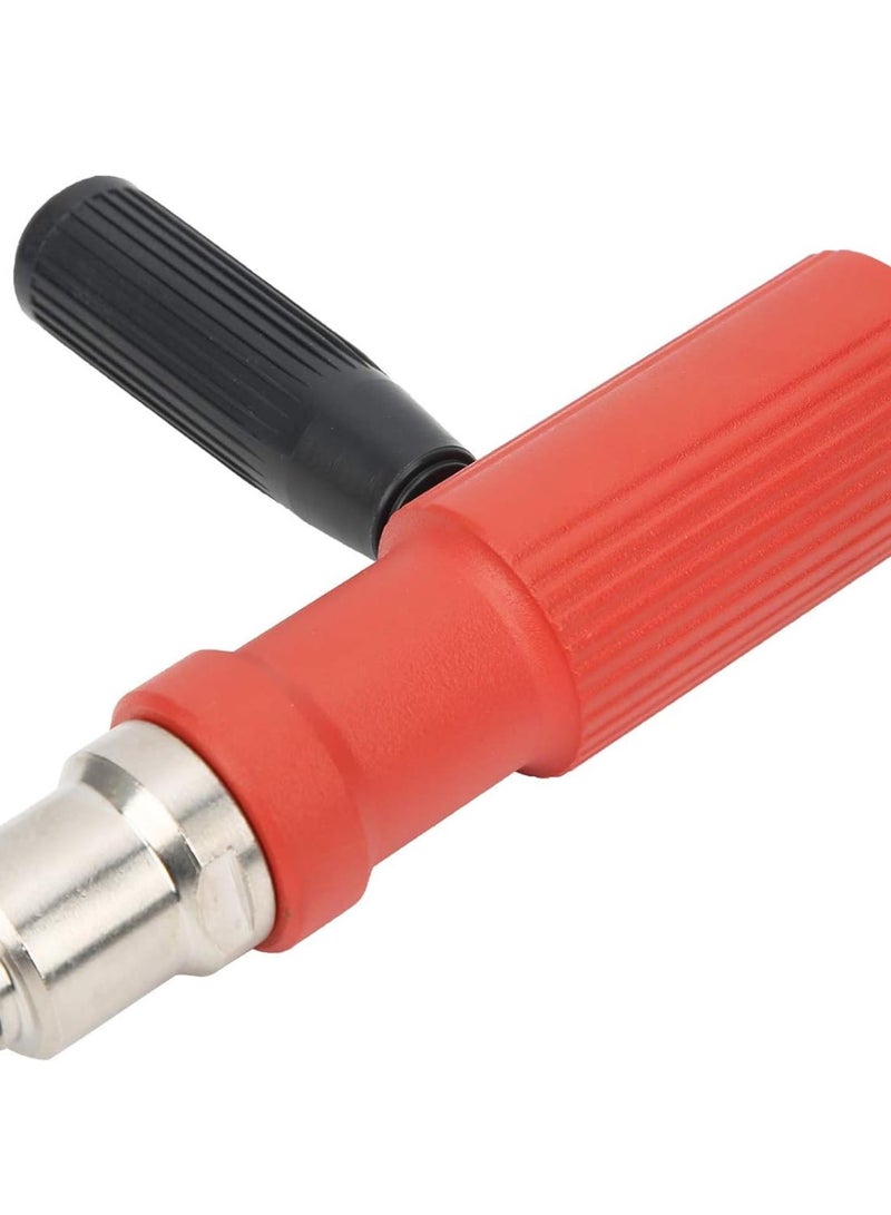 GGOOT Electric Rivet Gun Adapter Kit Hard Metal Handle Wrench Hardware Hand Tools Red for Doors Windows Air Conditioning  - Image 5