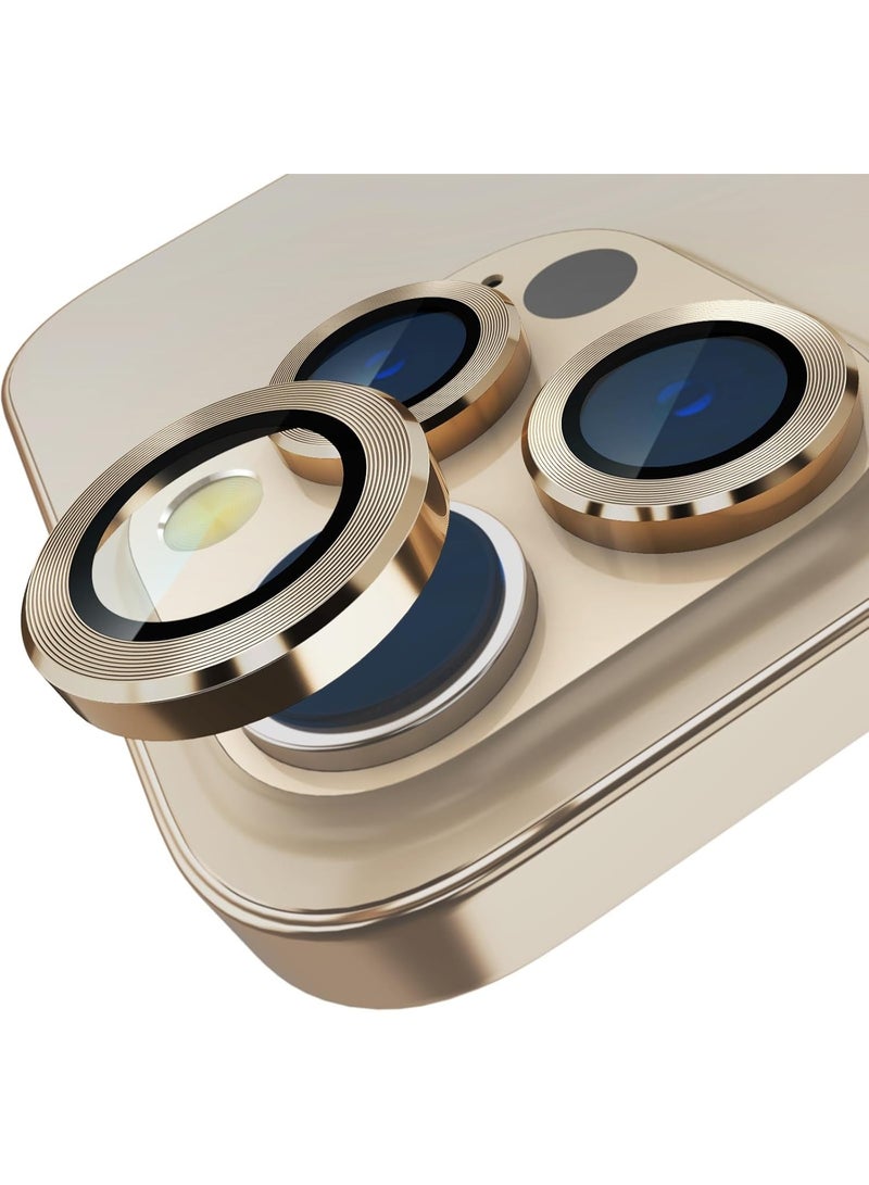 RTZ Anti-scratch Tempered Glass Camera Cover For Iphone14 Pro / 14 Pro Max Gold - Image 1