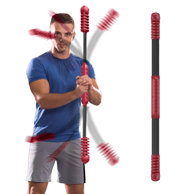 OSCILLATING SLIM Fitness Bar for Workout,Elastic Exercise Bar, Vibration Weight Stick,Body Physical Therapy,Core Strength Training,Arm Shoulder Stretch At Home Gym. - Image 1