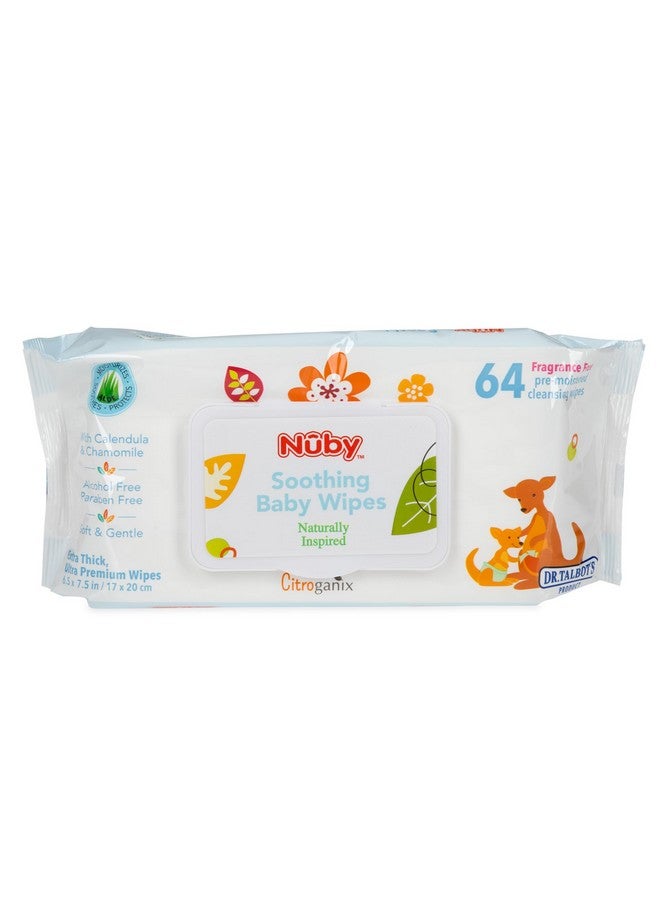 Nuby Nuby's Soothing Ultra Premium Baby Wipes Naturally Inspired with Chamomile, Aloe, and Citroganix, Fragrance Free, Extra Thick, 512 Count - Image 2