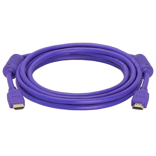 Cmple - HDMI Cable 10FT High Speed HDTV Ultra-HD (UHD) 3D, 4K @60Hz, 18Gbps 28AWG HDMI Cord Audio Return 10 Feet Purple - Image 3