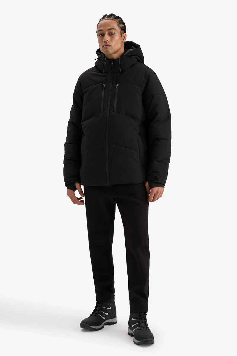 Defacto DeFactoFit Slim Fit Waterproof Pockets Hooded Puffer Jacket
