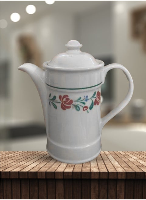 Porcelain Teapot, Flower Design Teapot for Loose Tea, with Infuser European Style Ceramic Teapot, Enjoy the Taste of English Tea