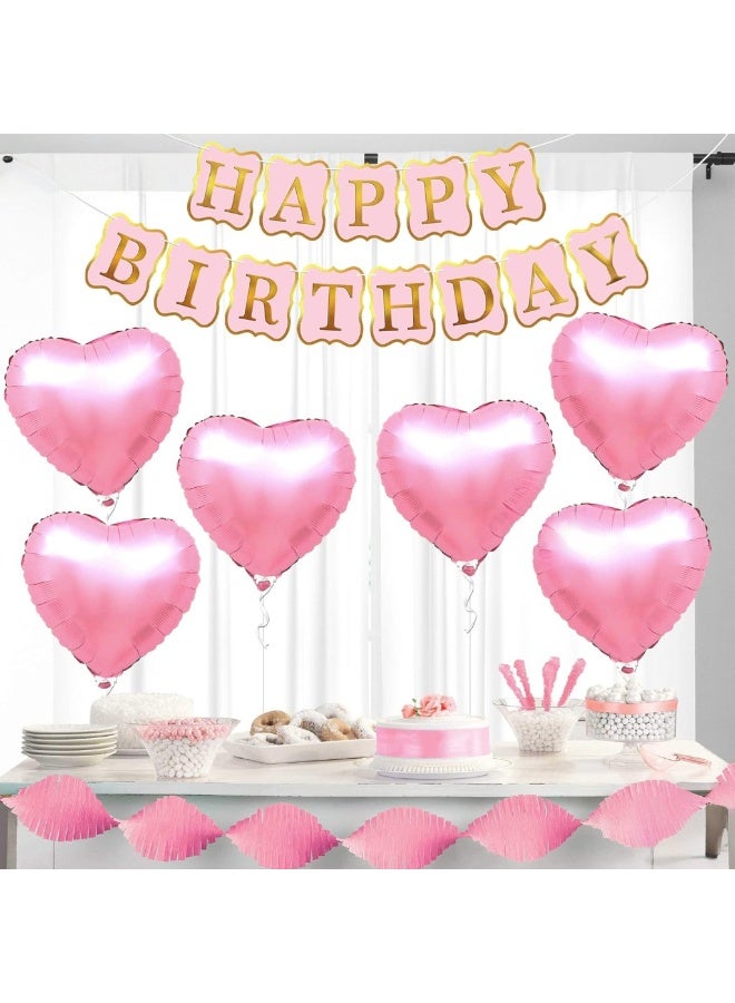 Pink Heart Balloons for Party Decoration – Pack of 6, 18 Inch | Foil Heart Shaped Balloons for Wedding Decorations | Pink Balloons for Engagement, Bridal Shower, Valentines Decorations or Anniversary - Image 3