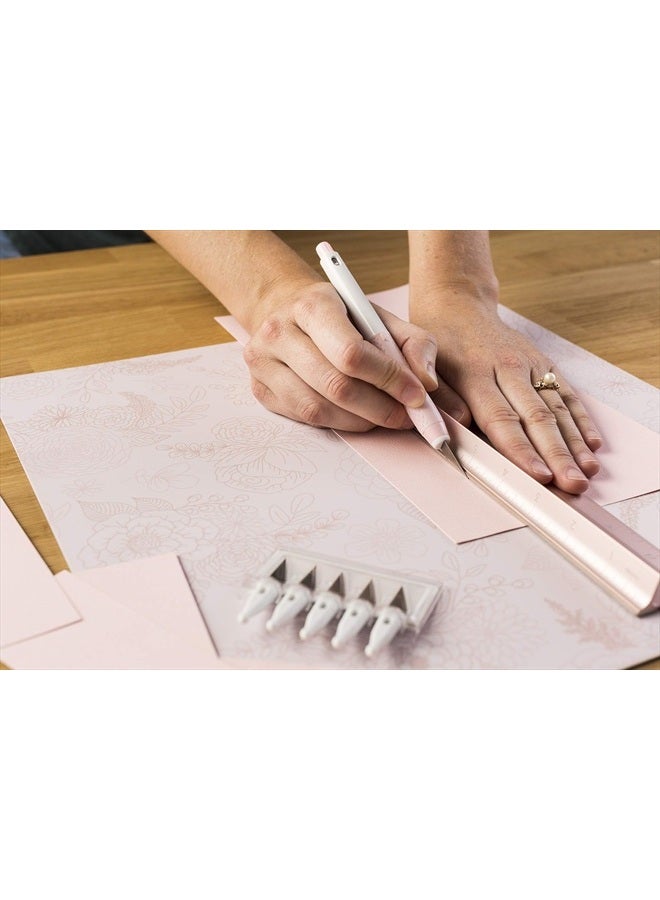 Cricut Self Healing Cutting Mat - Cricut Mat for use with Cricut TrueControl Knife, Rotary Cutter, Craft Knife, Xacto Knife - 12" x 12", Decorative, 2X Healing, Extra-Thick Cricut Cutting Mat, Rose  - Image 5