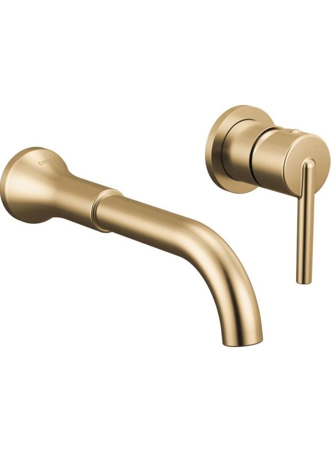 Delta Faucet Trinsic Wall Mount Faucet, Gold Bathroom Faucet, Wall Mount Bathroom Faucet 3 Hole, Widespread Bathroom Faucet, Champagne Bronze T3559LF-CZWL - Image 1